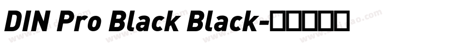 DIN Pro Black Black字体转换